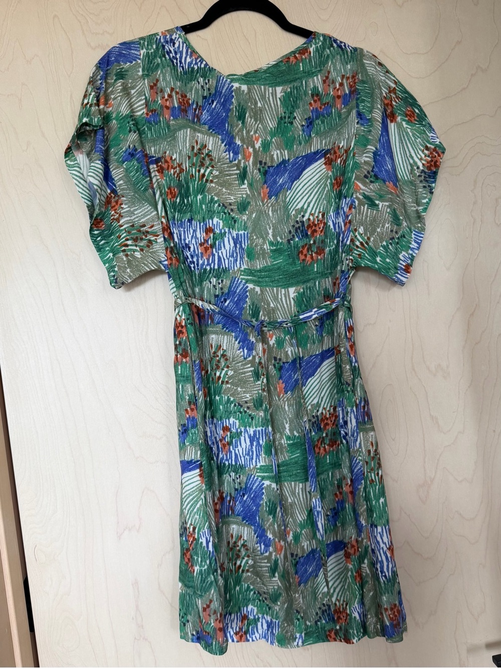 SKFK Green Abstract Floral Women's Dress